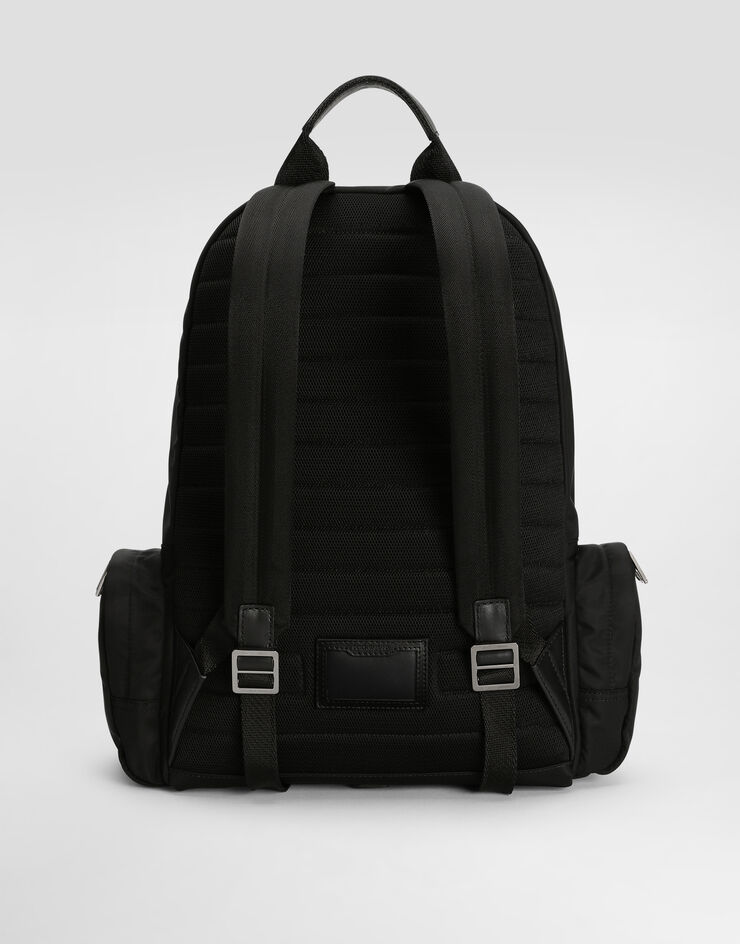 Dolce & Gabbana Nylon backpack with rubberized logo Black BM2197AG182