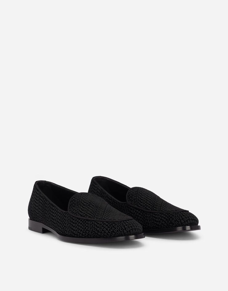 Dolce & Gabbana Slipper de terciopelo Negro A50508AG291