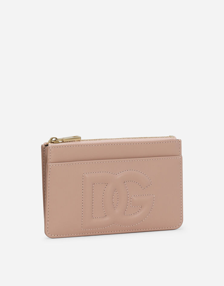 Dolce & Gabbana Medium DG Logo card holder Pale Pink BI1261AG081