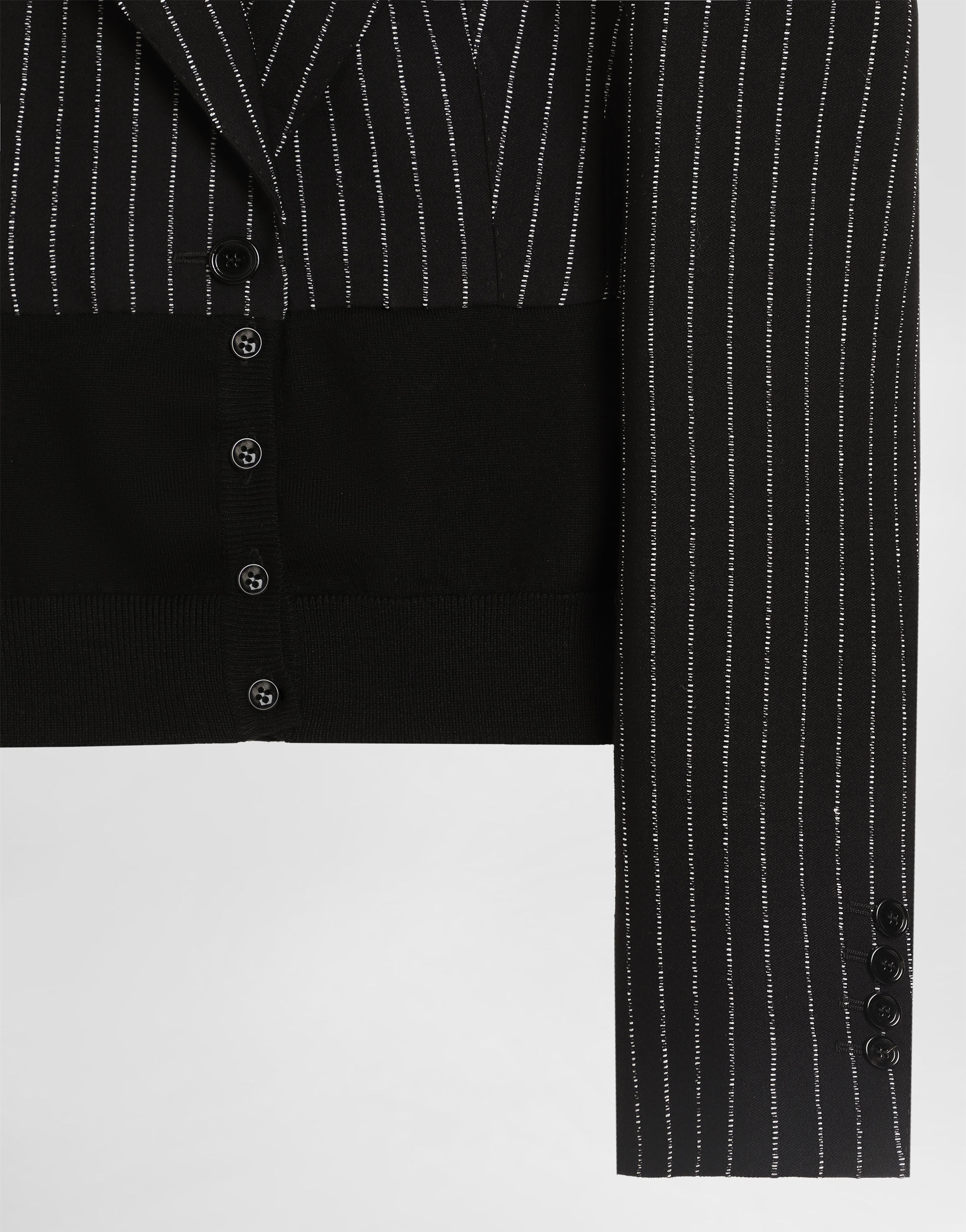 Turlington single-breasted jacket in pinstripe wool - thumbnail 4