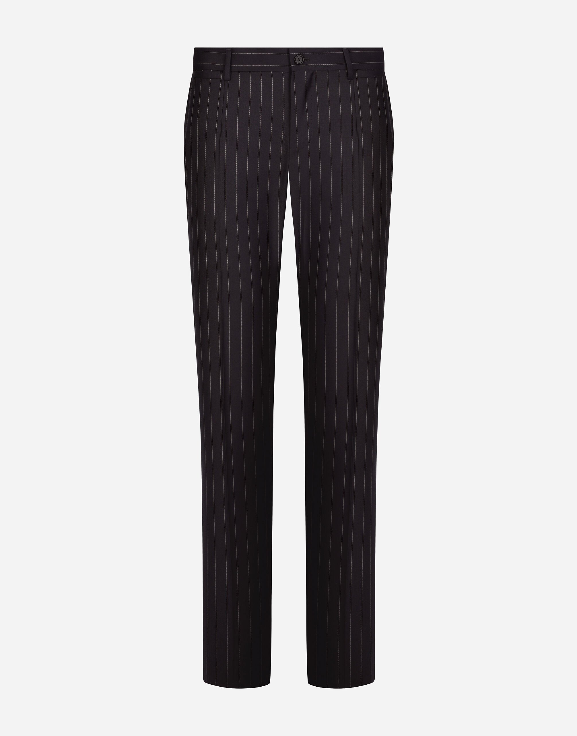 Dolce & Gabbana Tailored pinstripe virgin wool pants Blue G2QU6TFR20J