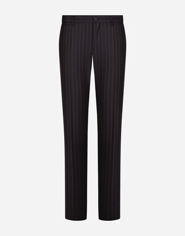 Dolce & Gabbana Tailored pinstripe virgin wool pants Black G2RQ2TGF815