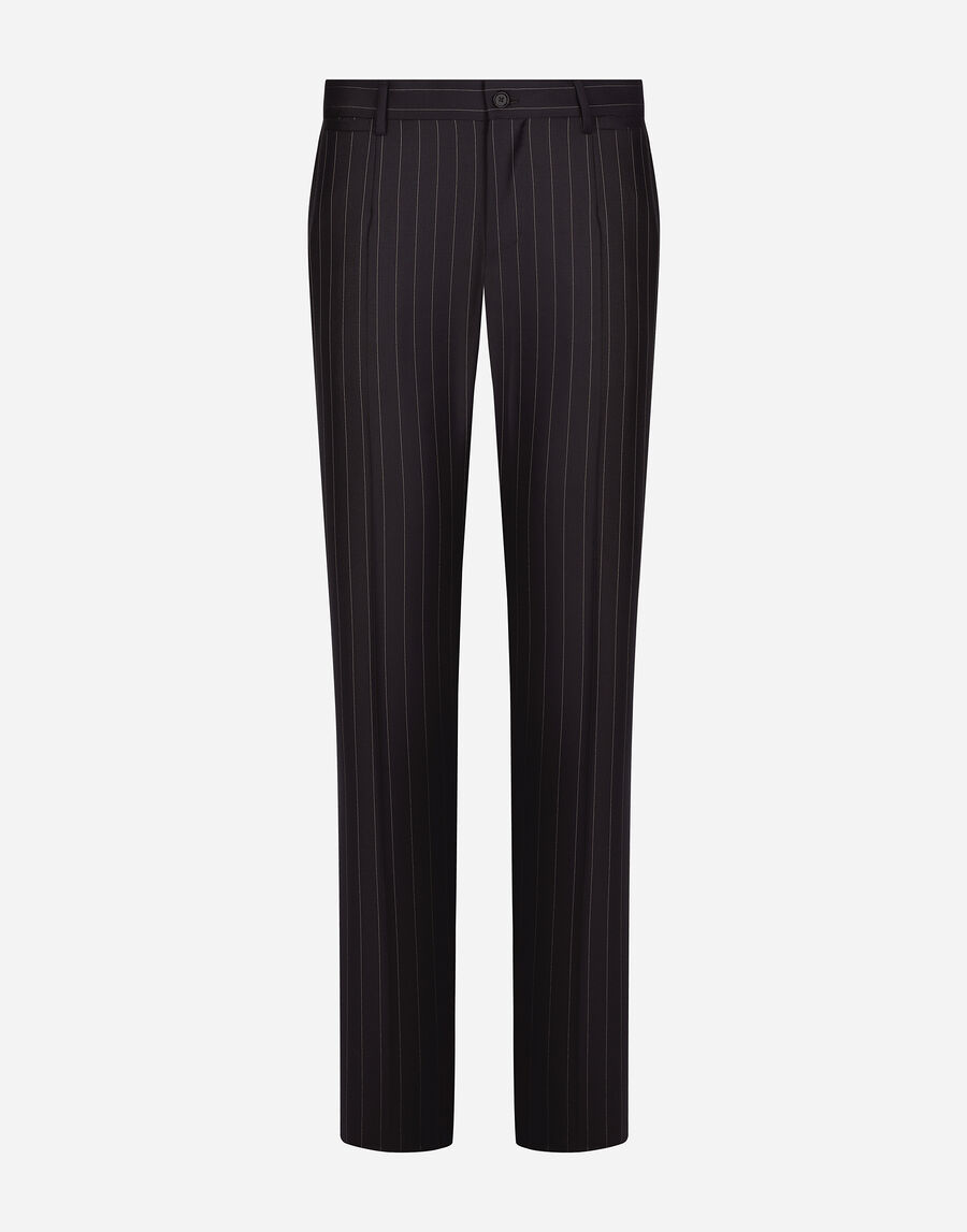 Tailored pinstripe virgin wool pants