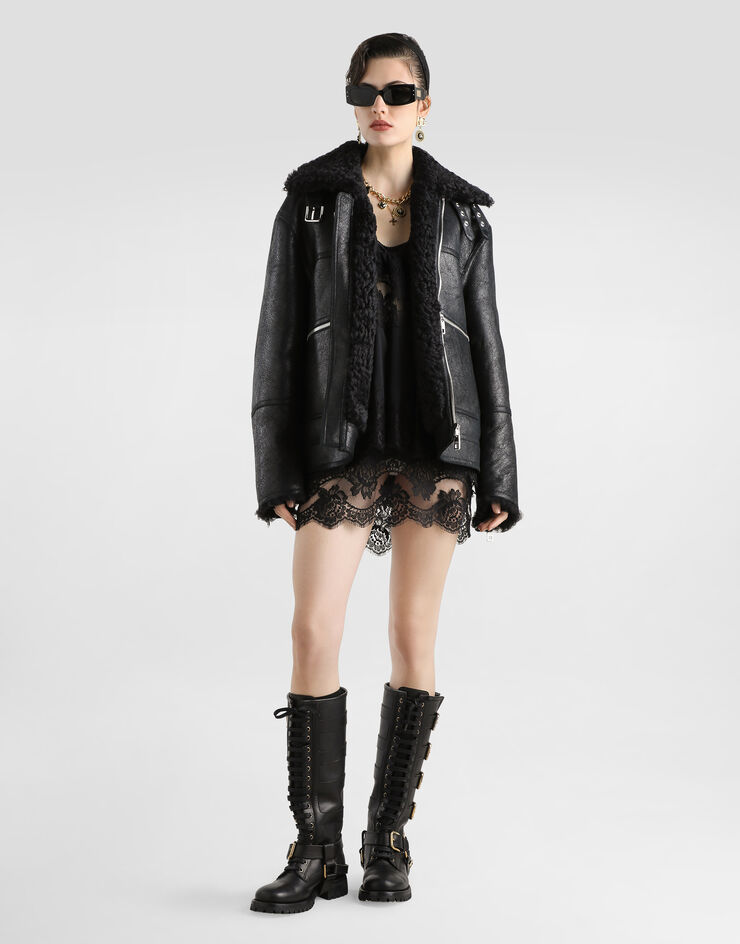 Dolce & Gabbana Shearling jacket Black F9S79LFUP94