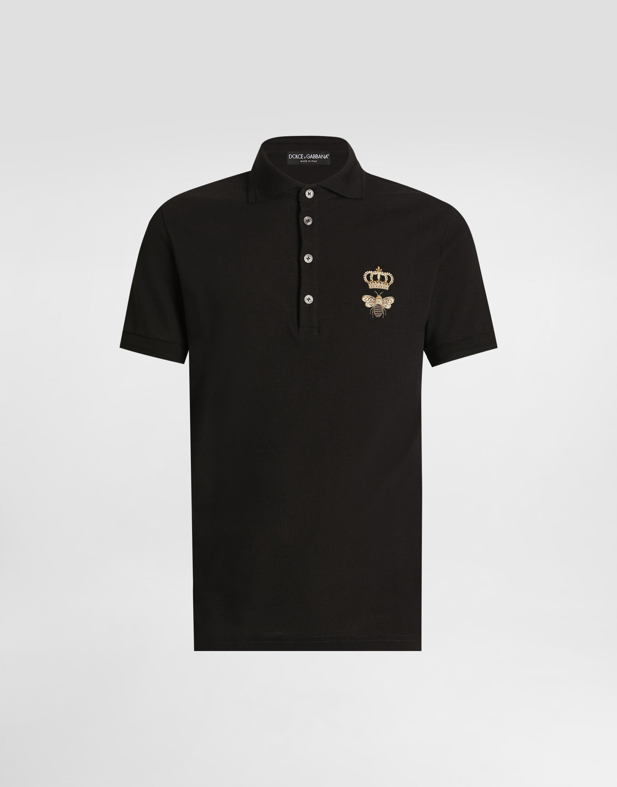 Dolce & Gabbana BLACK SHIRT WITH POCKETS ポケットシャツ ロゴ Cotton T-shirt with tag in Black for Men | Dolce&Gabbana® US