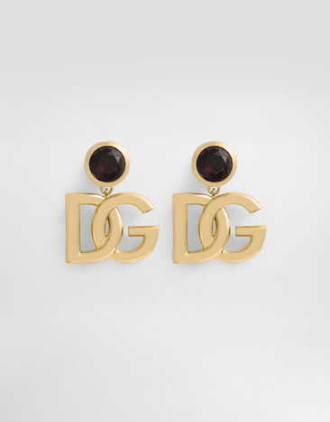 Dolce & Gabbana Pendientes de clip con logotipo Gold WER6M2W1111