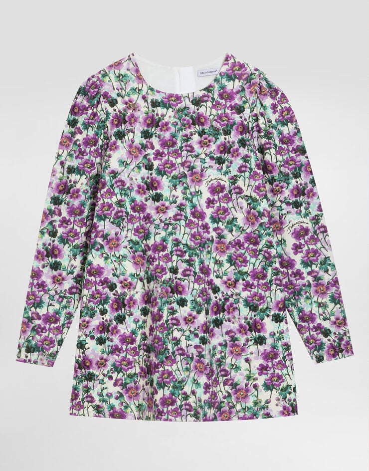 Dolce & Gabbana Violets-print dress Print L5JDALFSG81
