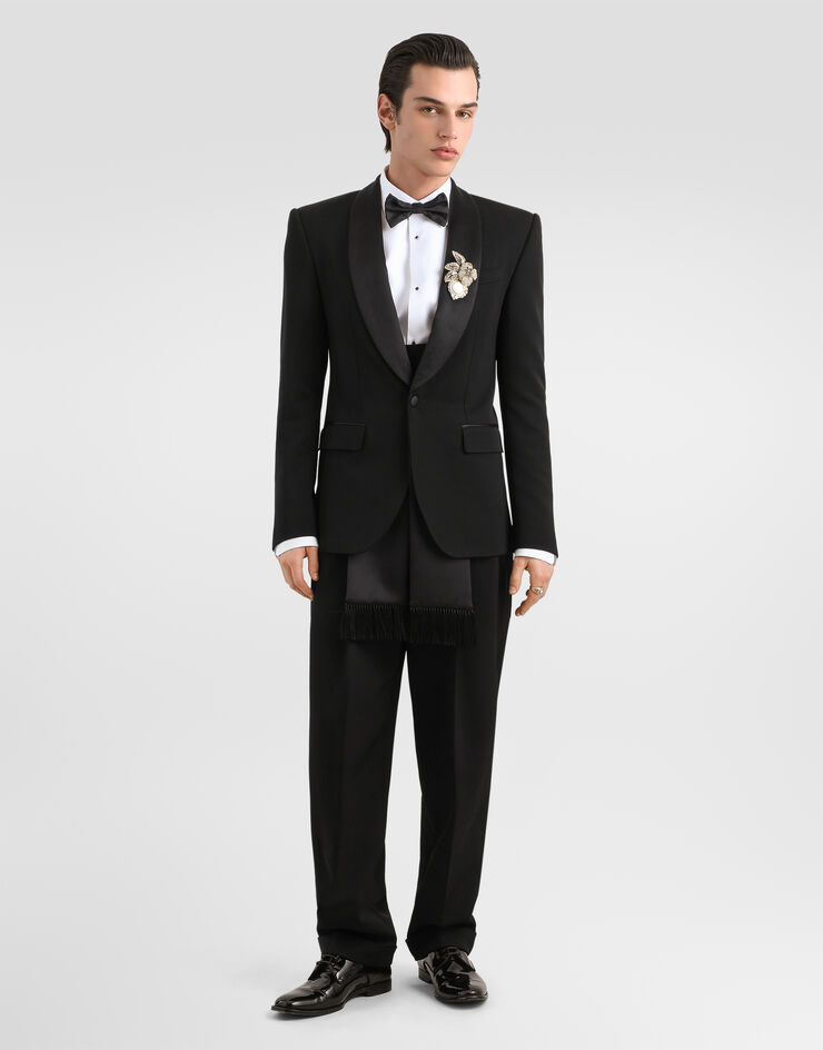Dolce & Gabbana Wool gabardine trousers Black GP17FTFU21E