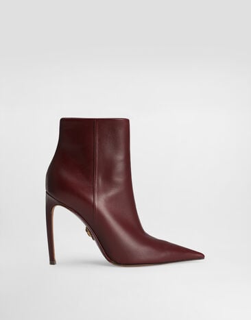 Dolce & Gabbana Devotion calfskin ankle boots Bordeaux CT1084AP412