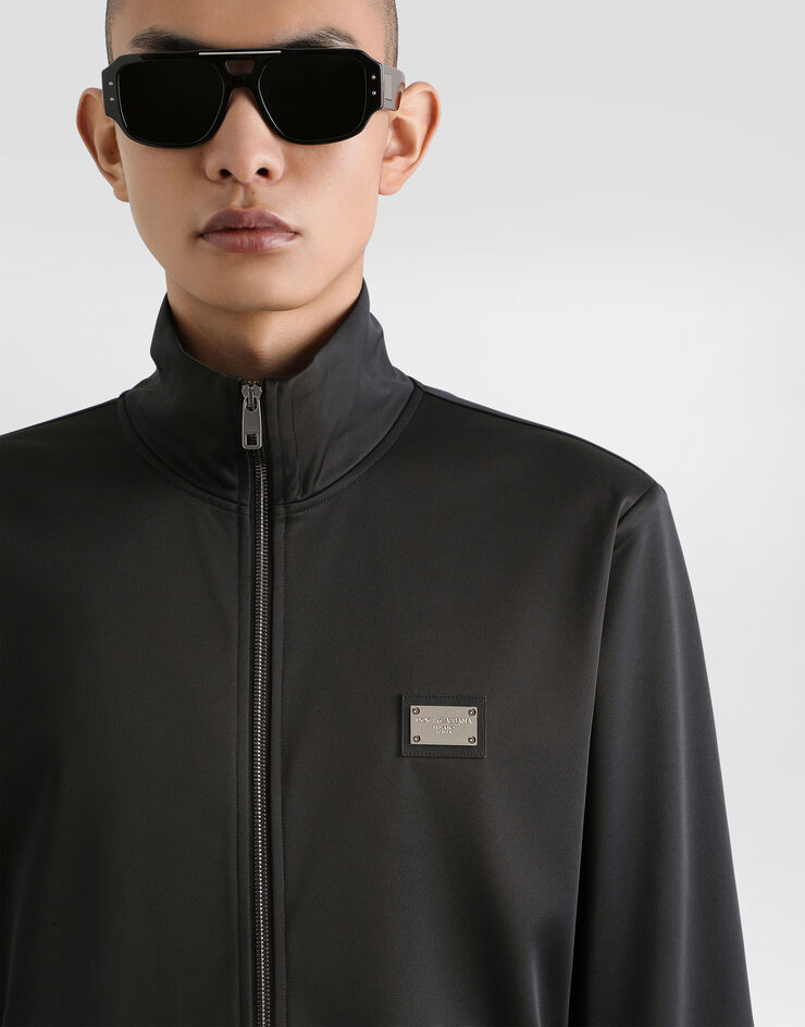 Dolce&Gabbana Light nylon jacket with branded tag Black G9AOFTGG731