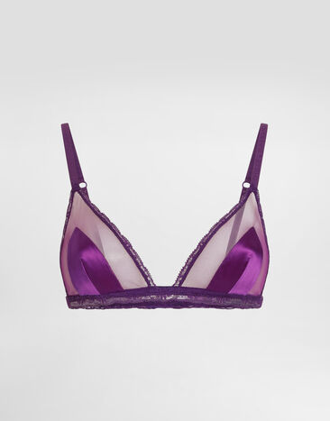 Dolce & Gabbana Satin and lace bra Purple O1F45TONP15
