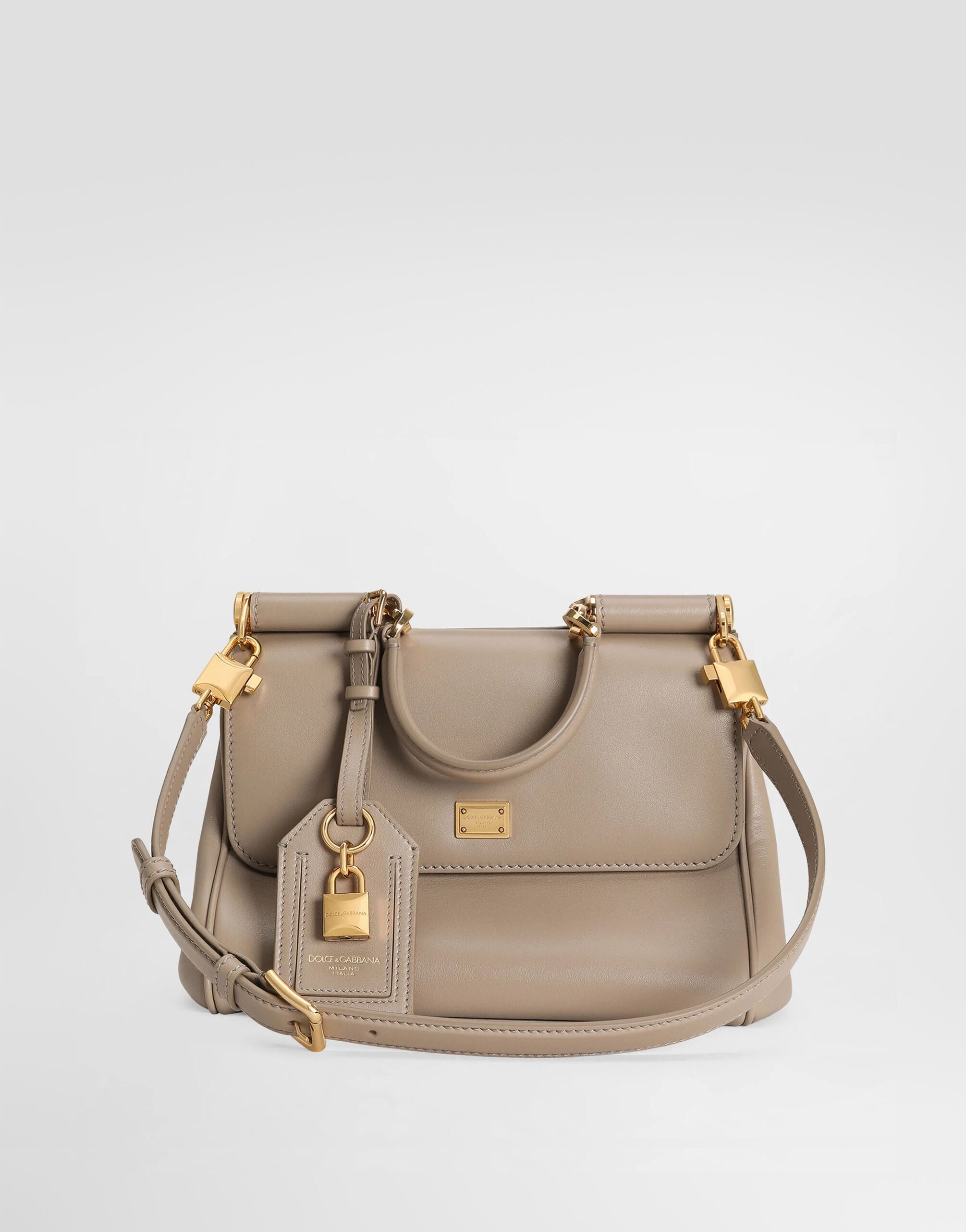 My Sicily plongé calfskin bag in Beige for Women | Dolce&Gabbana® US