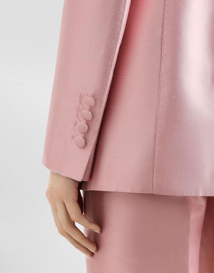 Dolce & Gabbana Silk shantung single-breasted jacket Pink F29QGTFU1JK