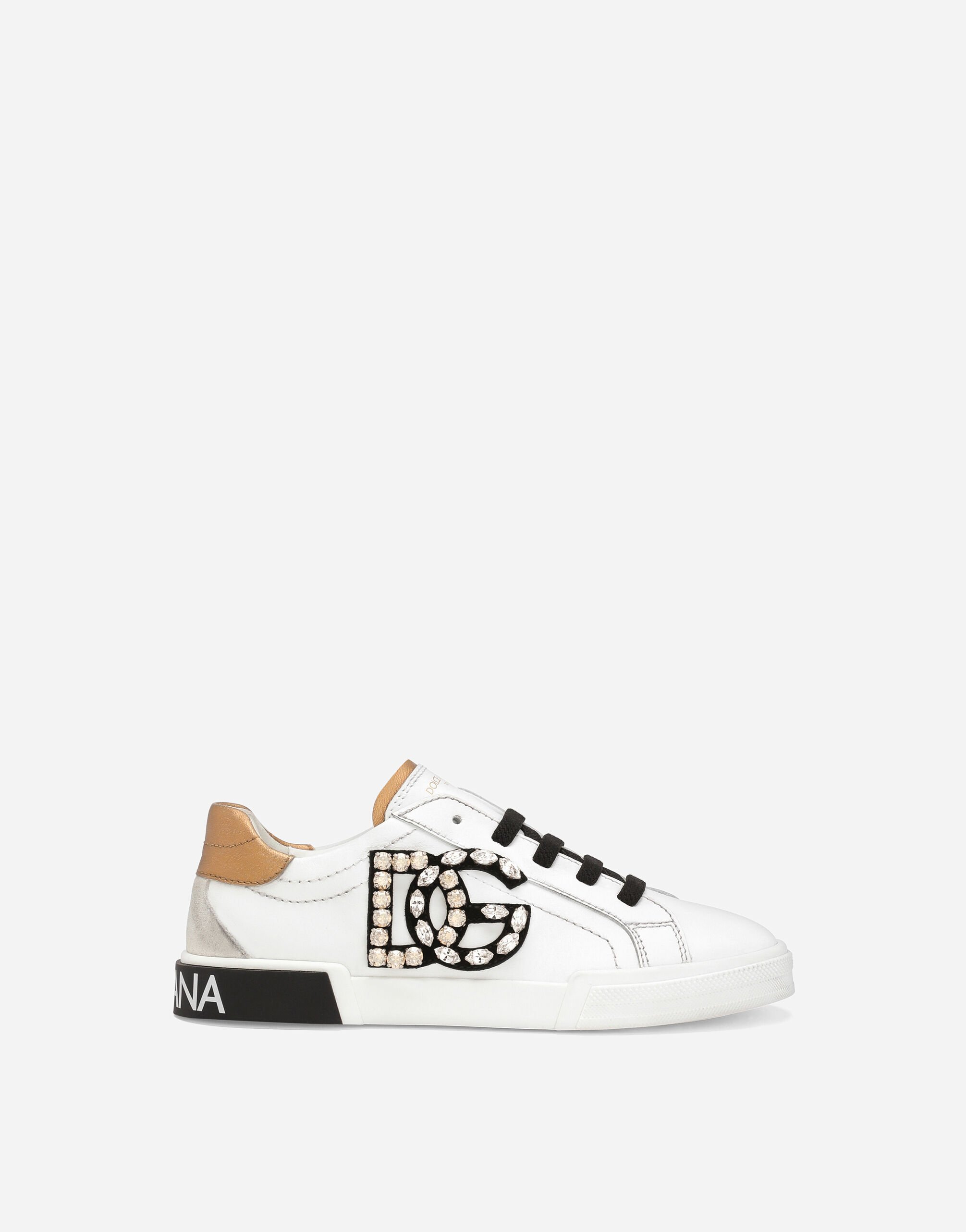 Dolce&Gabbana Portofino vintage calfskin sneakers White L5JTKTG7J7W