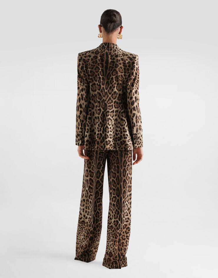 Dolce & Gabbana Leo-print wool trousers Dolce & Gabbana Leo-print wool trousers Print FTBMPTFSBAV
