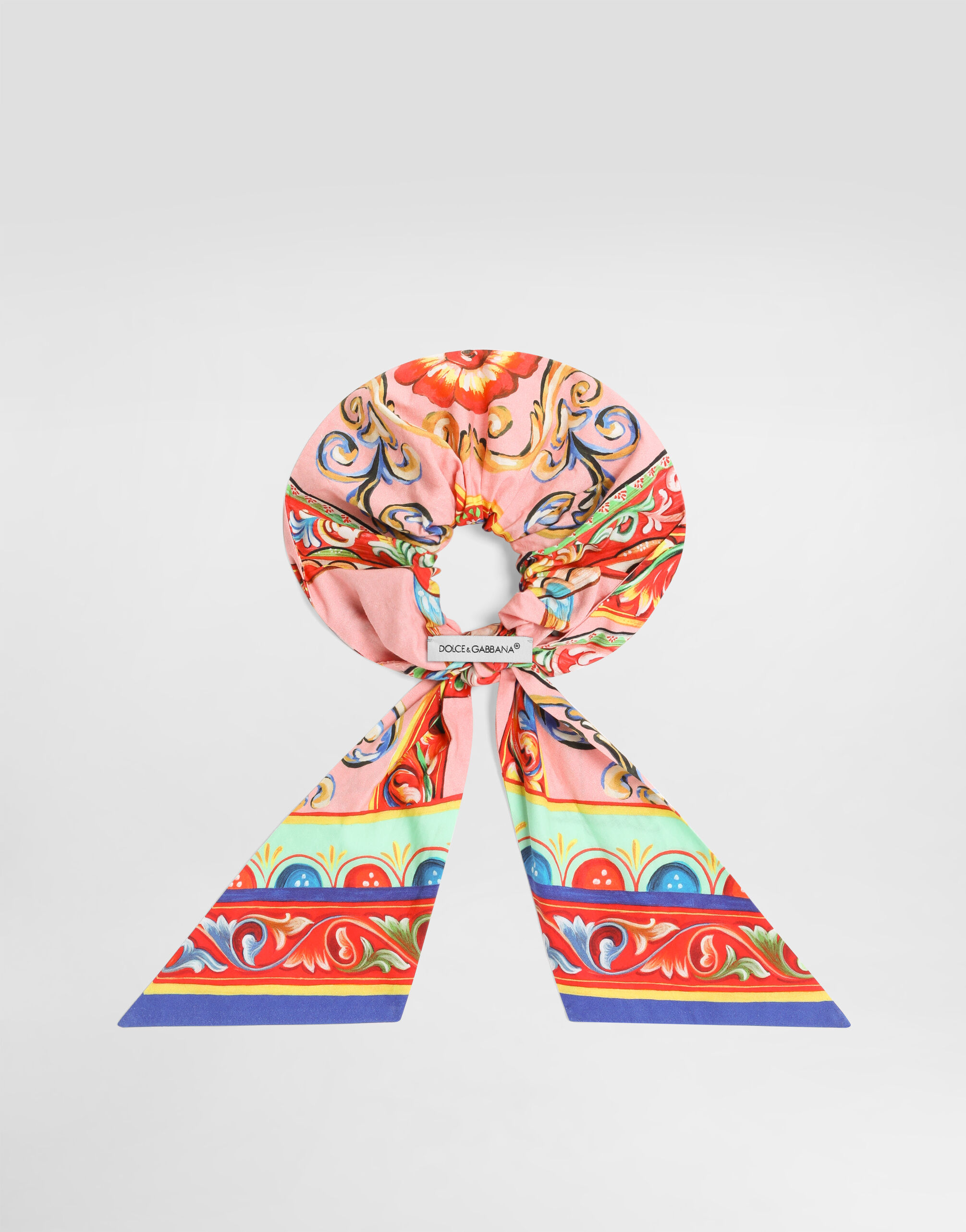 Carretto-print poplin scrunchie in Multicolor for Girls
