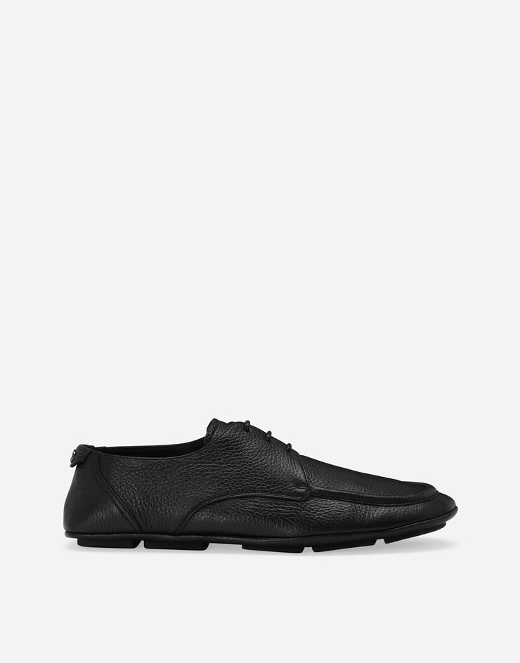 Dolce & Gabbana حذاء ديربي من جلد أيل أسود A10822A8034