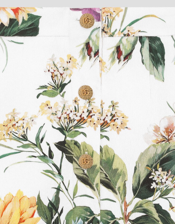 Dolce & Gabbana Flower-print wall fabric skirt Print L55I68FSRQV