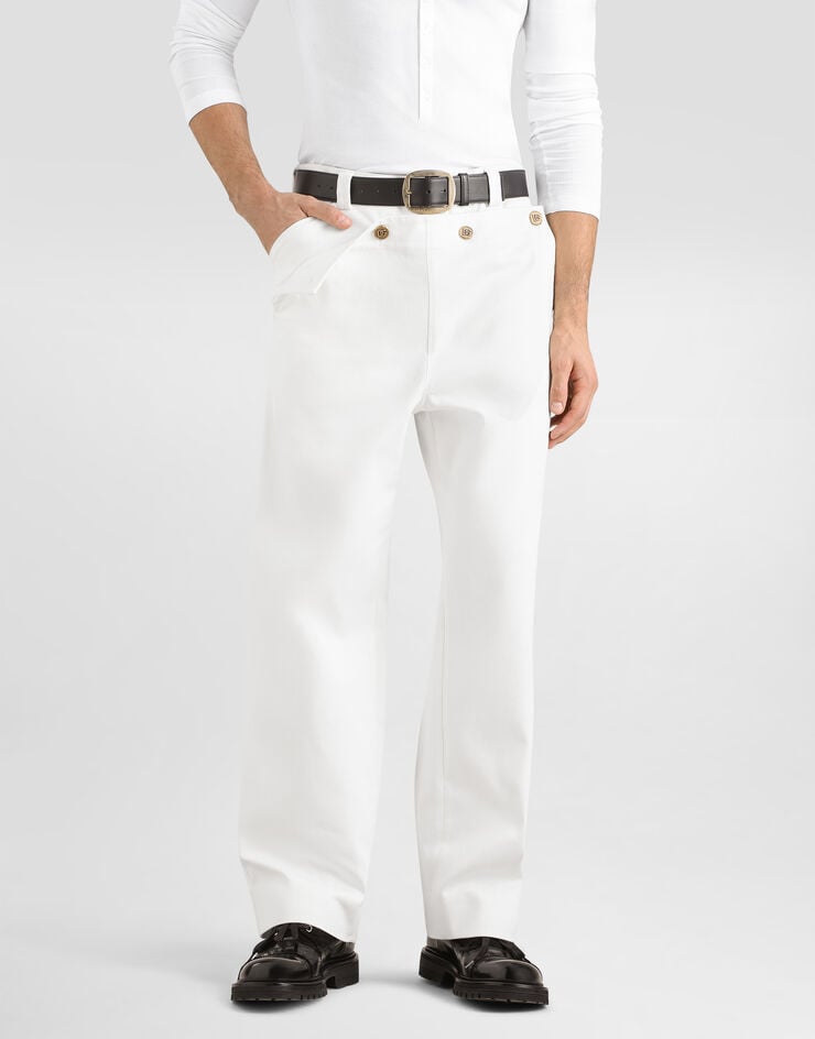 Dolce & Gabbana Брюки из хлопка Dolce & Gabbana Брюки из хлопка White GP23QTFUFOI