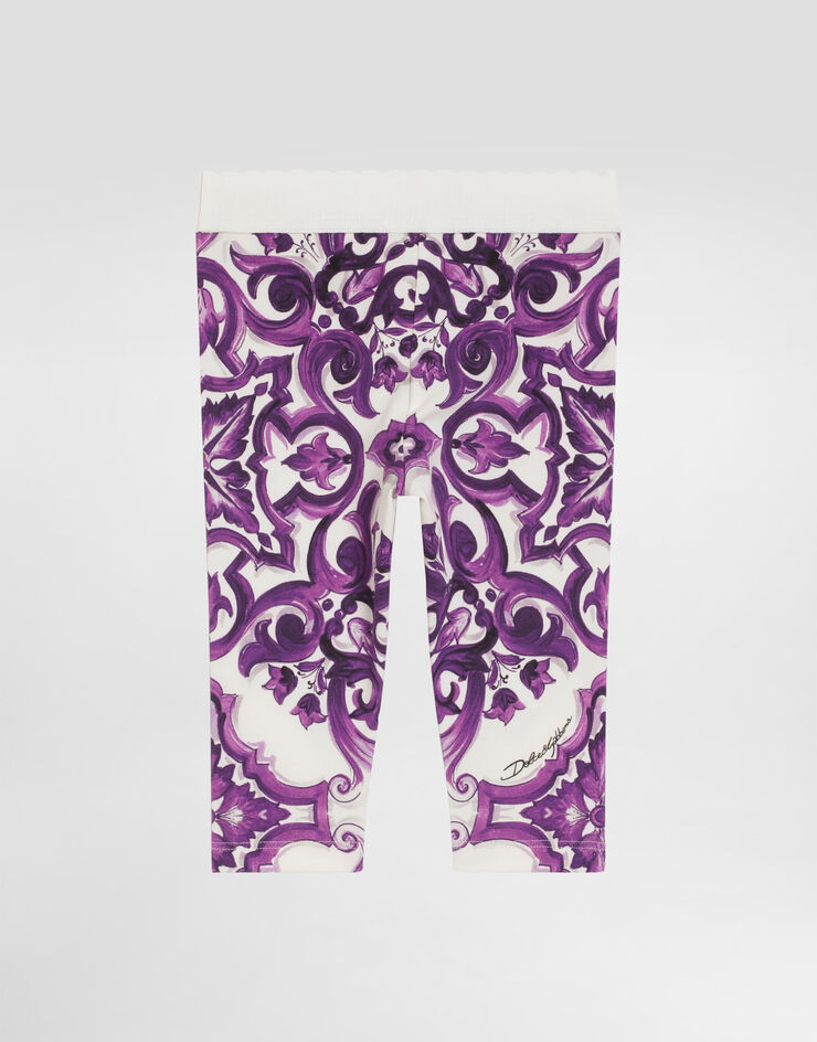 Dolce & Gabbana Majolica-print interlock leggings Multicolor L2JP5BHPGF4