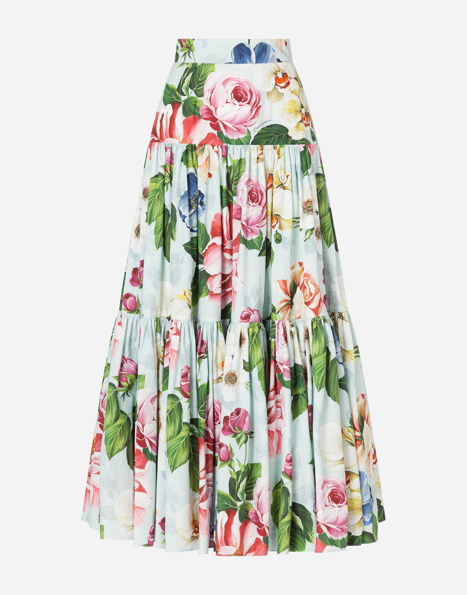 スカート DOLCE & GABBANA FLOWER PRINT COTTON MIDI SKIRT 29691692_58806794_600.jpg