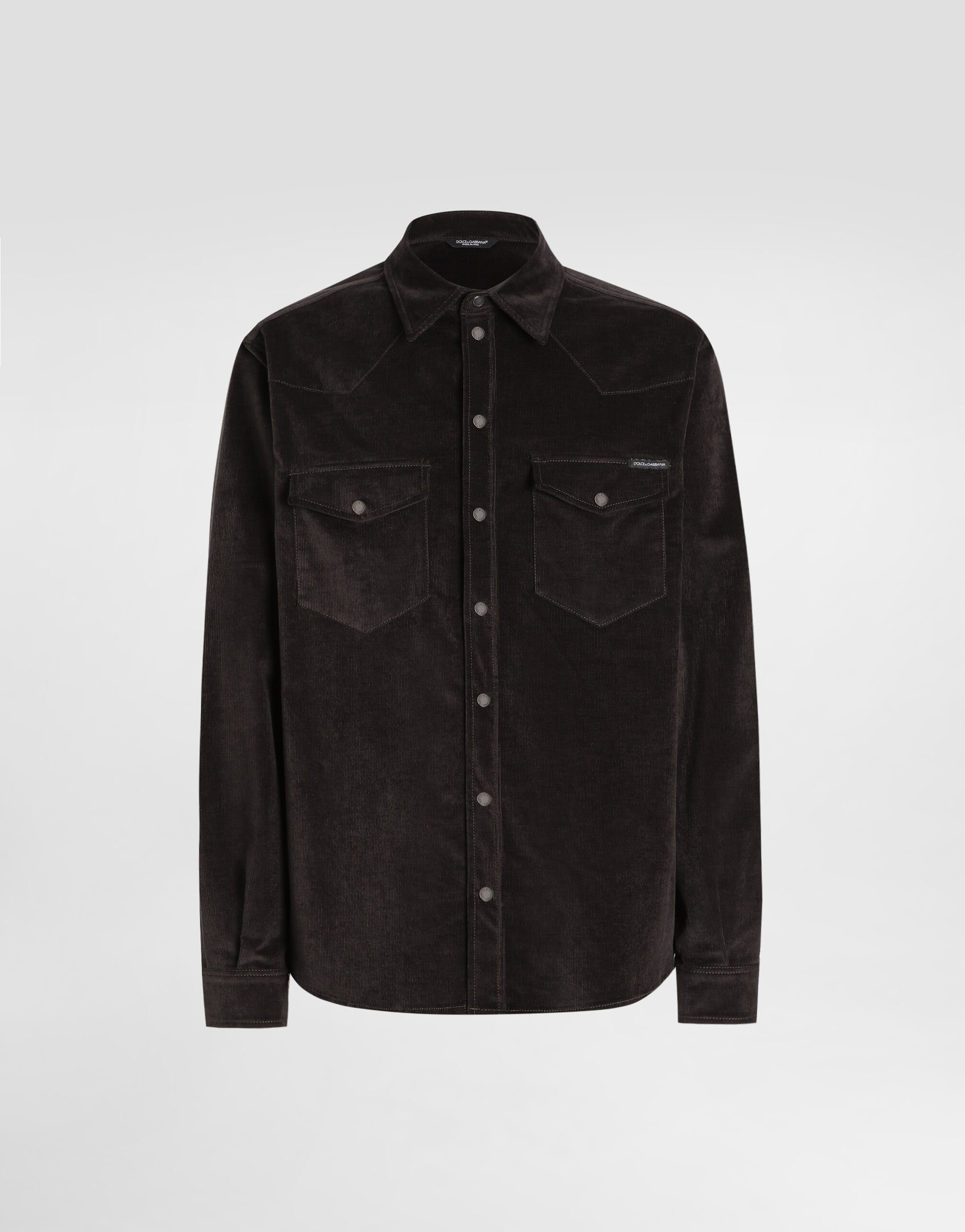 新品　DOLCE&GABBANA　ブラック　シャツ Stretch poplin Gold-fit shirt in Black for Men | Dolce&Gabbana®