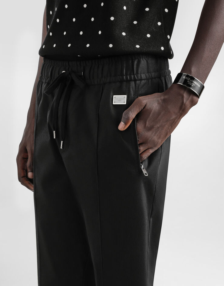 Dolce & Gabbana Cotton jogging pants with tag Black GYACETFUFNV