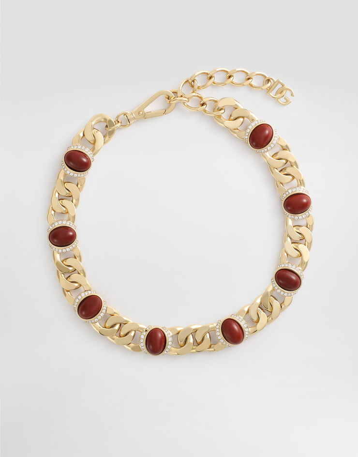 Dolce & Gabbana Rosary necklace with natural gemstones Multicolor WNP7S2W1111