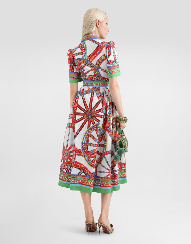 Dolce & Gabbana Carretto-print poplin shirt dress Multicolor F6JFNTGDDTF