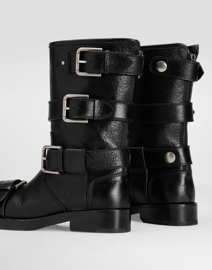 Dolce & Gabbana Leather ankle boots Black CT1106AW352