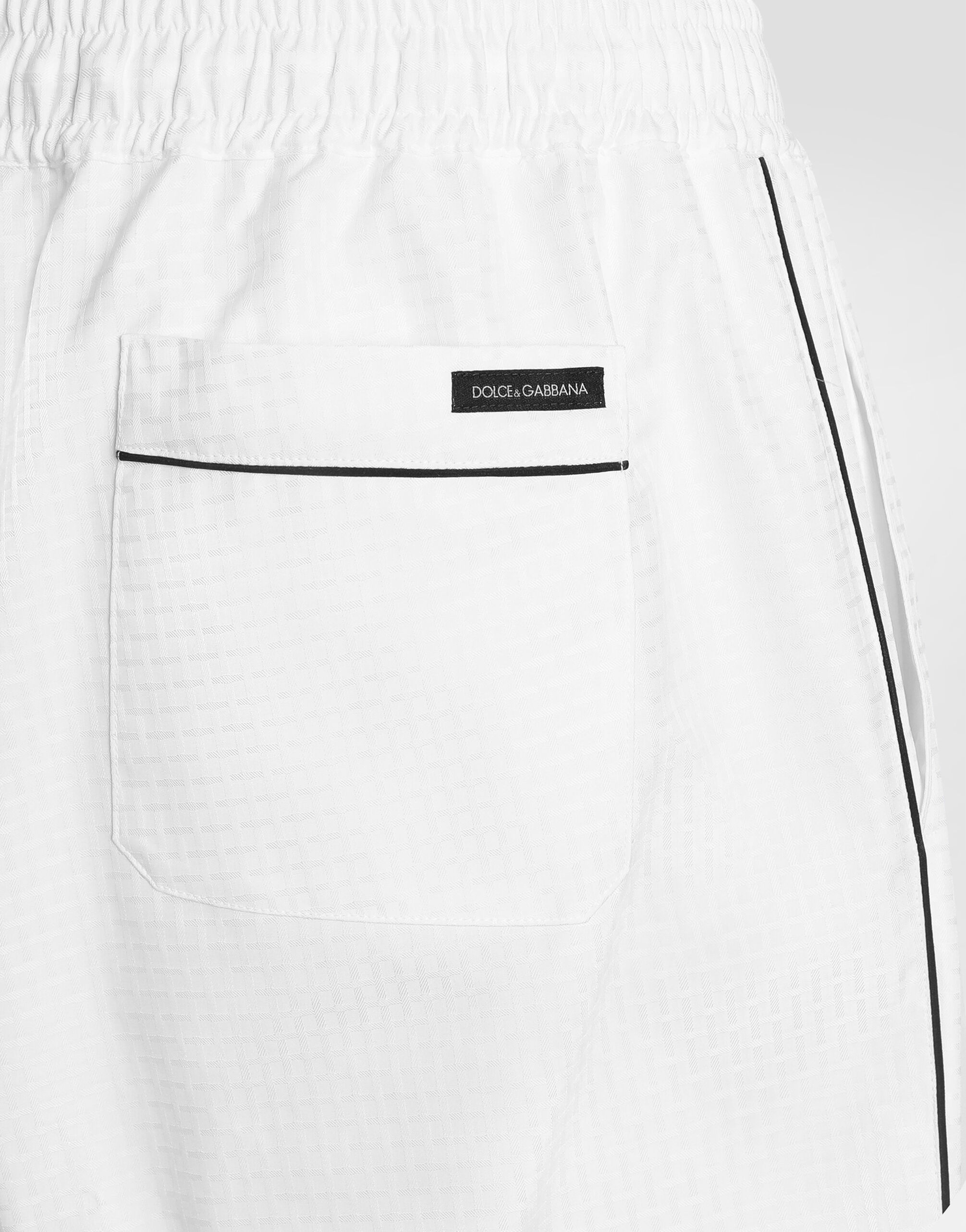 Whiteのメンズ ストラクチャード ファブリック バニティ パンツ Whiteのメンズ ストラクチャード ファブリック バニティ パンツ
