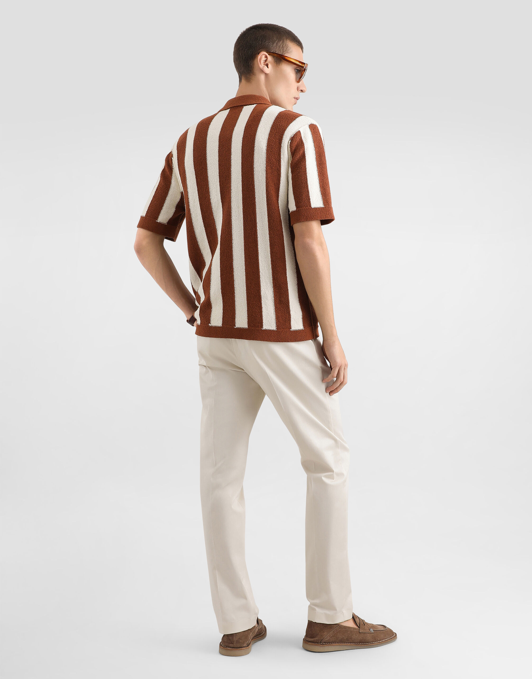Striped knit shirt in Multicolor for Men | Dolce&Gabbana®