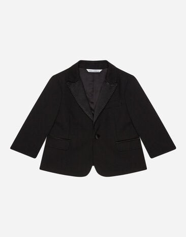 Dolce & Gabbana Single-breasted tuxedo suit in stretch wool Blue L1KJ02JDMB3