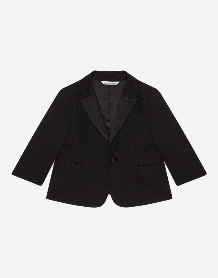 Dolce & Gabbana Abito tuxedo monopetto in tela lana stretch Nero L11U49FUBBG