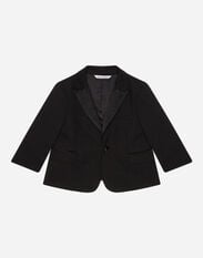 Dolce & Gabbana Single-breasted tuxedo suit in stretch wool Blue L1KJ02JDMB3