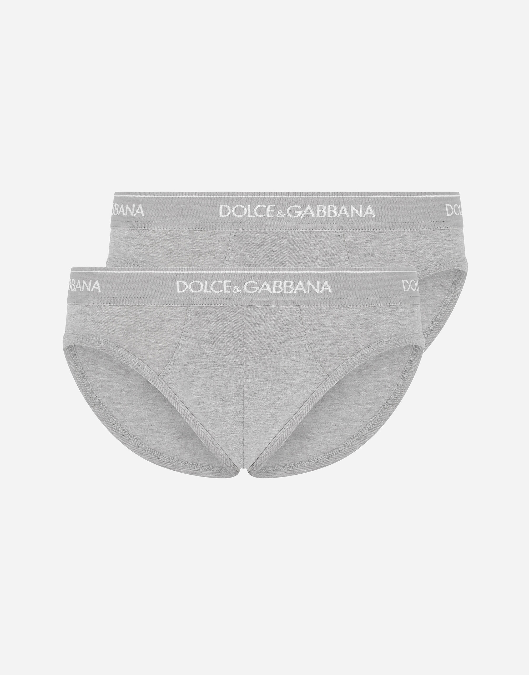 Dolce & Gabbana ブリーフ ミディアムカット ストレッチコットン 2枚パック ブラック M9C03JONN95