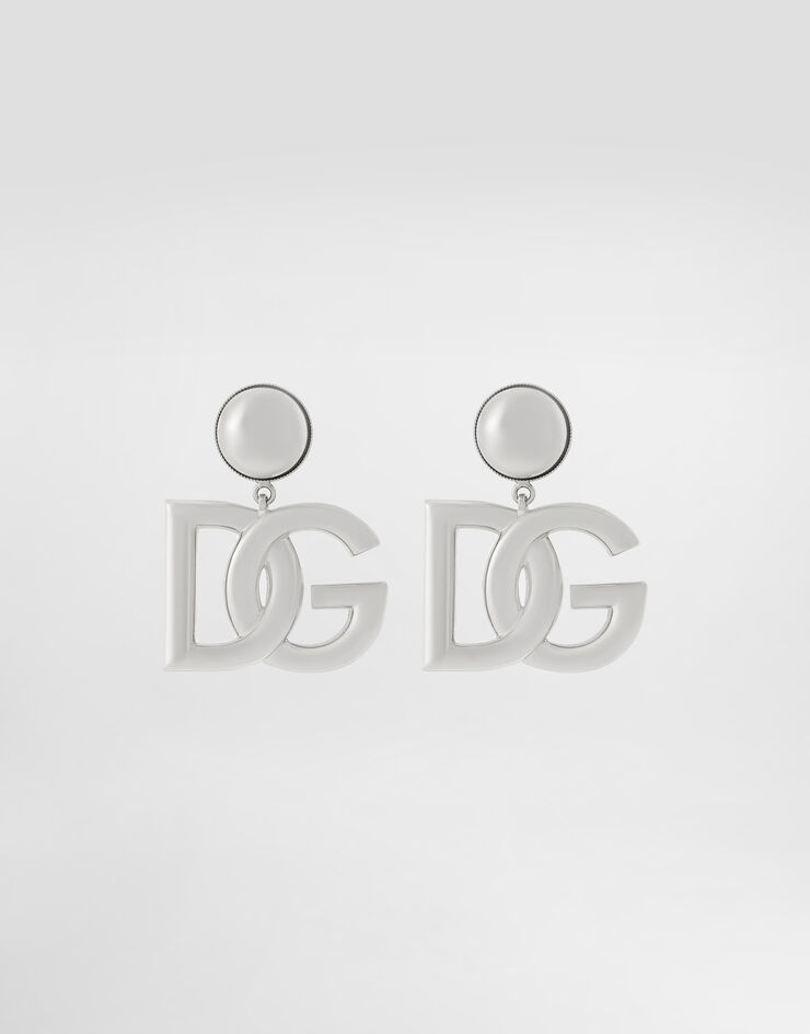 Dolce & Gabbana KIM DOLCE&GABBANA DG 徽标夹扣式耳环 银 WEN6P2W1111