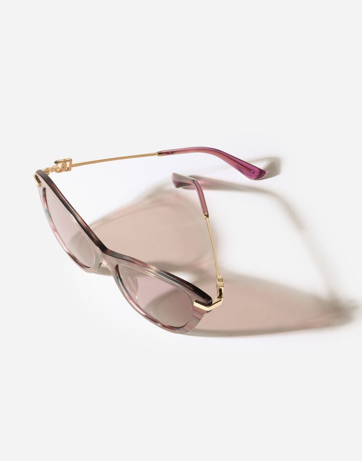 Dolce & Gabbana DG Glow Sunglasses Striped violet transparent VG4534VP4LA