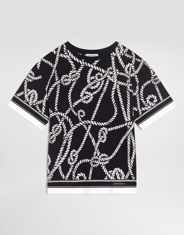 Dolce & Gabbana Marina-print jersey t-shirt Multicolor L4JTHVII7LN