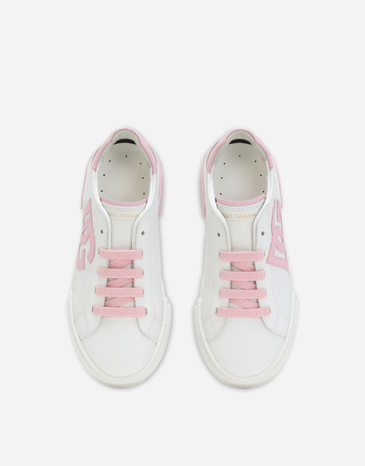 Dolce & Gabbana Sneaker Portofino Vintage aus Kalbsleder Rosa DA5181AN571