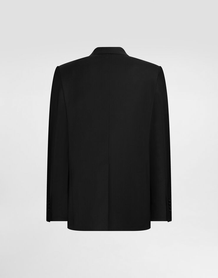 Dolce & Gabbana Sicilia Light double-breasted jacket in virgin wool Dolce & Gabbana Sicilia Light double-breasted jacket in virgin wool Black G2TV8TGL269