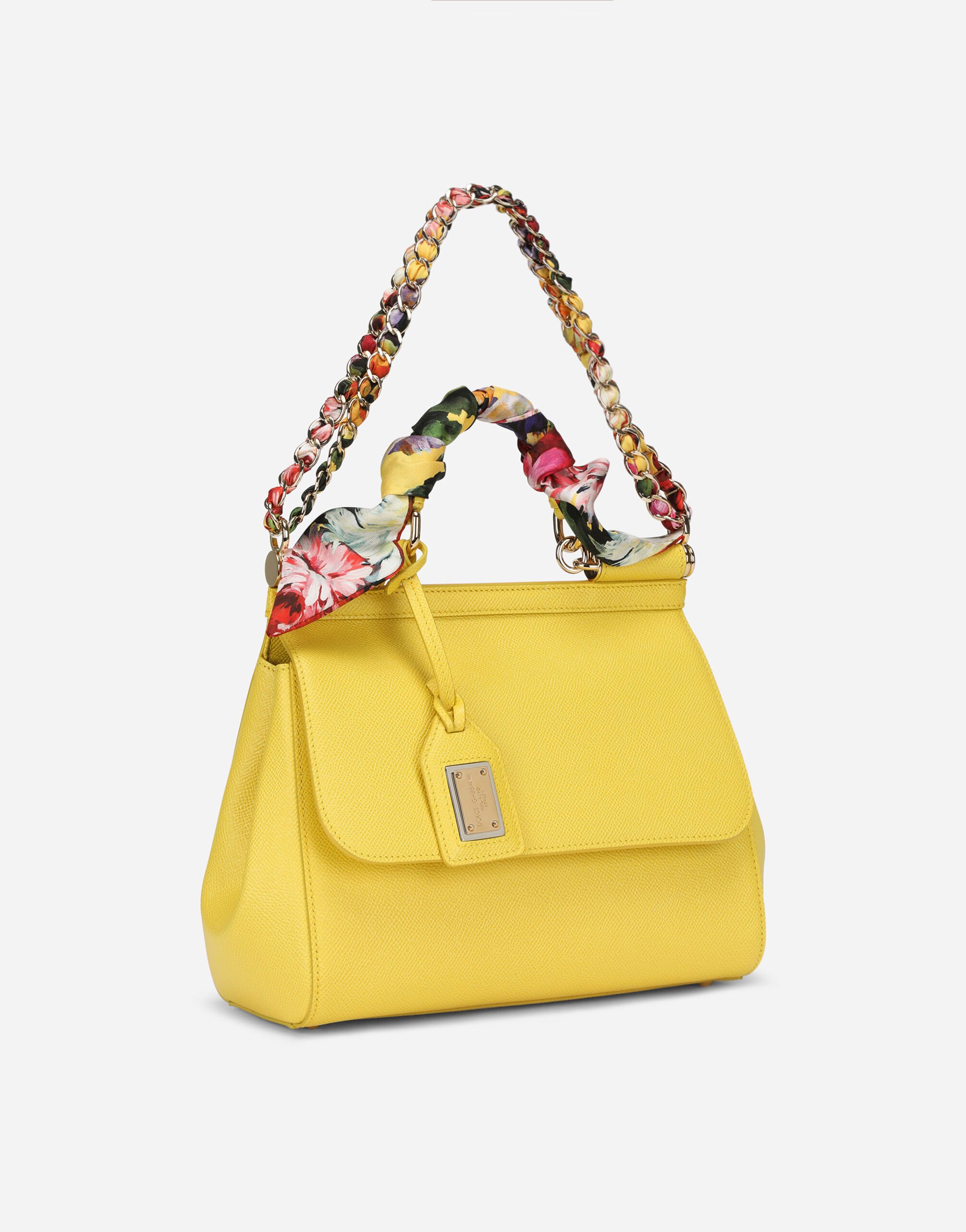 Large Sicily handbag in Yellow for Dolce Gabbana US
