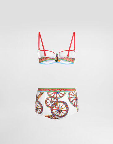 Dolce & Gabbana Carretto-print balconette bikini Multicolor O8A27JON0HE