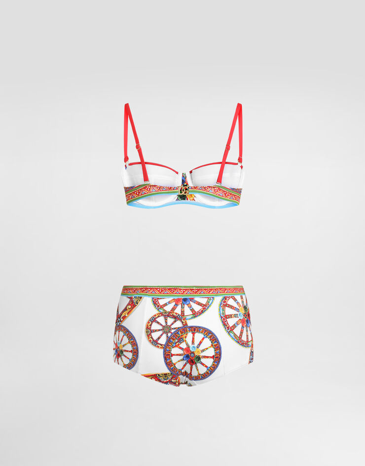 Dolce & Gabbana Carretto-print balconette bikini Multicolor O8A27JON0HE