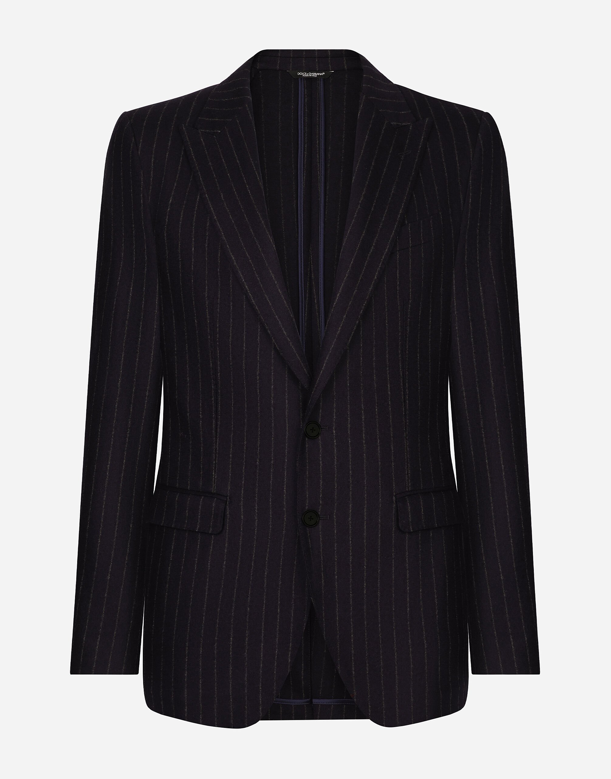 Veste droite Taormina en flanelle a rayures tennis en Multicolore pour homme Dolce Gabbana