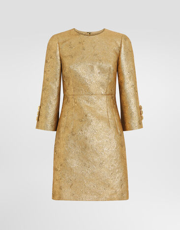 Dolce & Gabbana Lamé jacquard dress Gold F620UZFJODW