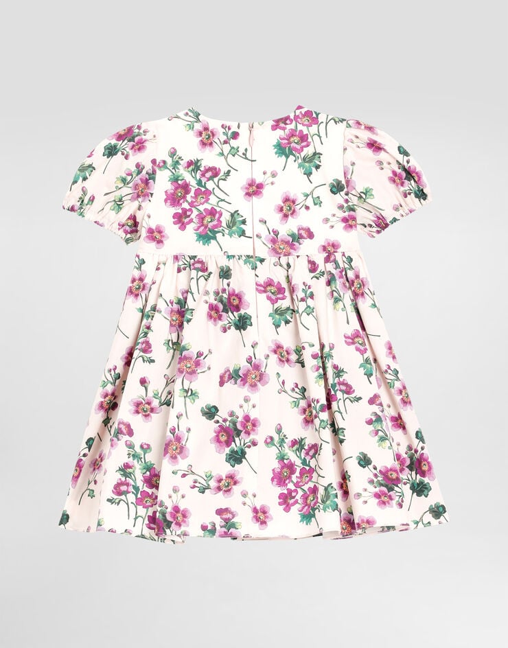 Dolce & Gabbana Violets-print poplin dress Print L23DP2HS5TX