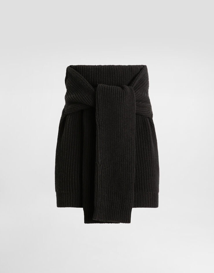 Dolce & Gabbana Wool knit skirt Black FXO35TJDVDU