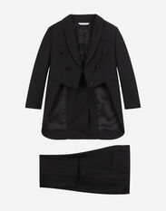 DolceGabbanaSpa Single-breasted evening suit in stretch woolen fabric Black L41J75G7J8K
