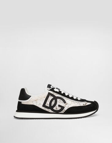 Dolce & Gabbana Zapatilla DG Cushion de piel de becerro y tejido Multicolor CK2340A9AC2